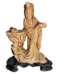 Antique Chinese Carved Stone Deity