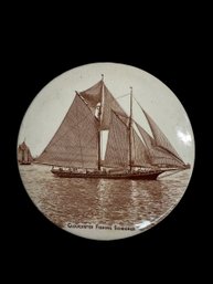 Antique Gloucester Fishing Schooner Ceramic Tile