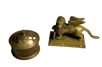 Bronze Chimera & Incense Holder