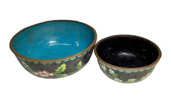 Matching Vintage Chinese Cloisonne Bowls