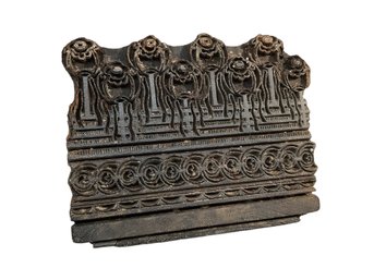 Antique Carved Wooden Fabric Printing Stamp