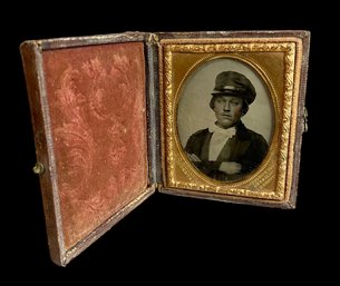 Antique Ambrotype Daguerreotype ? Civil War Era Portrait Photo
