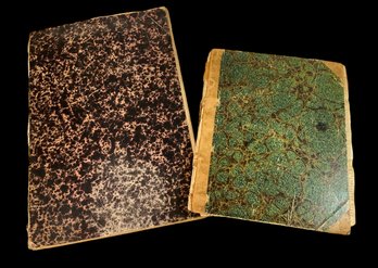 Pair Of Antique Scrapbooks