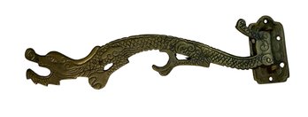 Antique Brass Or Bronze Dragon Wall Hook On Hinge