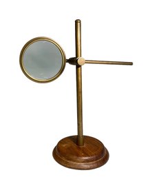 Maritime Brass Or Bronze Standing Magnifying Glass
