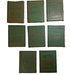 Antique Little Leather Library Collection 8 Books