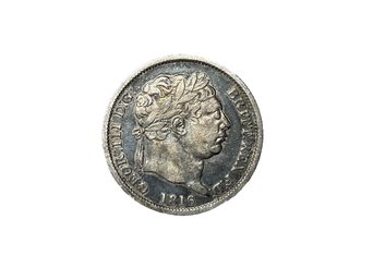 1816 Bull Head Shilling Silver Coin