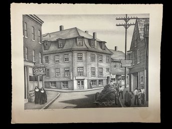 Alan Crane (1901-1969) Pencil Signed Lithograph Rogers Street Gloucester