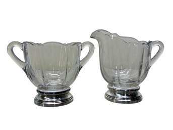Sterling Silver Base Cream And Sugar Set