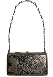 Antique Russian Niello 84 Silver Purse Marked