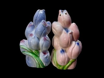Vintage Porcelain Flower Salt And Pepper Shakers