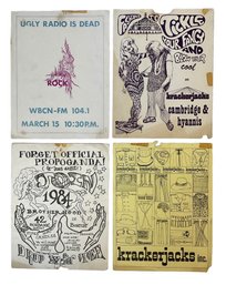 Rare Poster Of WBCN 104.1 Debut Transmission 1968 FM Rock And Roll Plus Other Krackerjack Posters