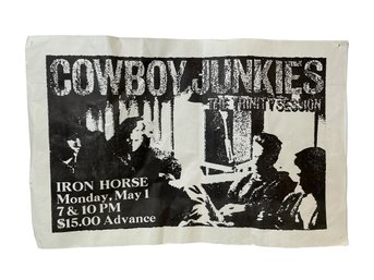 Vintage 1980s Cowboy Junkies Concert Poster Flyer The Trinity Session At The Iron Horse