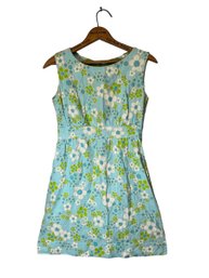 Period 1960s Mod Womens Sheath Dress Floral Print Pyschedelic Hippy