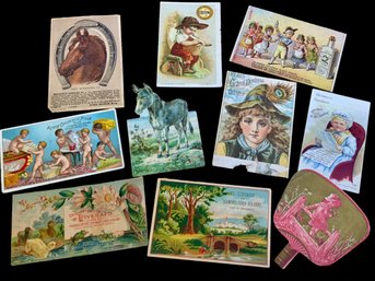 Lot Of 10 Victorian Advertising Cards Ephemera