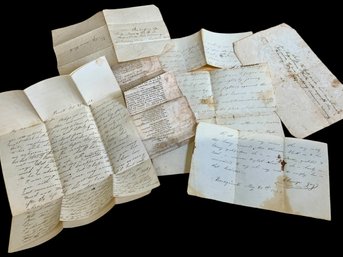 Batch Of 1820s-30s Letters Ephemera Lost Quabbin MA Town Letter Prescott MA