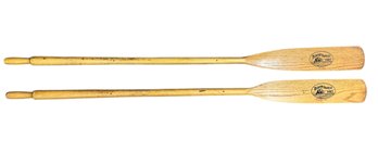 Pair Of Vintage Beaver Brand Oak Paddles