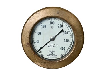 Vintage Brass Industrial Boiler Gauge Made By Duragauge