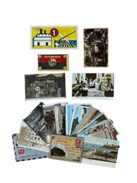 Lot Of Vintage And Antique Cuba Ephemera Real Photo Postcards Comunista Communist Money Photographs Etc