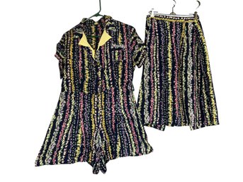 1940s/1950s Floral Romper & Skirt Set