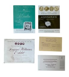 1965 Worlds Fair Watch Ephemera Longines Le Coultre Vacheron & Constantin