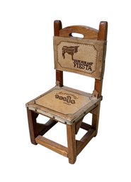 Souvenir From Cuba Handmade Small Wooden Chair From The Restaurant Fiesta