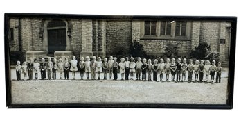 Vintage 1948 Long Format Photograph Of Indianola Kindergarten Class