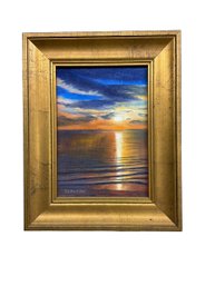 Elaine Farmer NH Artist Oil On Board Sunset In Bermuda