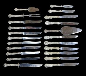 22 Pcs Sterling Handle Flatware Including Dinner Knives Reed And Barton Mirrorstele  Approx 10 Troy Oz  Ozt