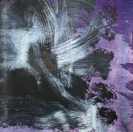 Signed Boris Bucan Monotype Print Titled Loneliness Of Crowd