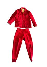 Vintage Mens Hunting Red Wool Chippewa Coat And Woolrich Trousers