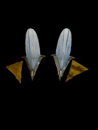 Pair Or Art Deco Sconces. France 1920's. Signed Donna Paris.  Pair A