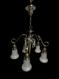 Art Deco Hanging 5 Fixture Light
