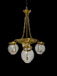 Antique 4 Fixture Antique Gaslight Chandelier C 1915