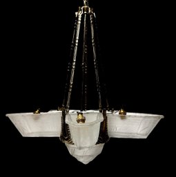Amazing 1920s French Art Deco Chandelier