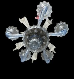 Mid Century 5 Fixture  Glass  Chandelier