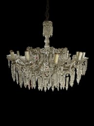 Huge Multi - Crystal Prism Chandelier GORGEOUS!