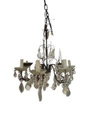 Antique Chandelier With Fabulous Bobeches! As Found