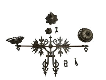 2 Victorian Eastlake Double Arm Fixtures