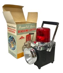 Vintage Midcentury Powerful Beam Revolving Lantern In Original Box