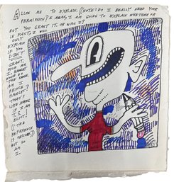 Jon Sarkin  Original 12' X 12' (1953 - 2024) The Reference Is Obscure