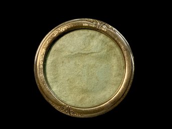 Antique Art Deco Sterling Silver Circle Picture Frame
