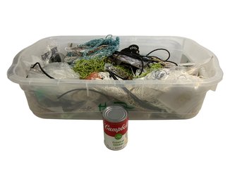 Twenty Pound Large Bin Filled To The Brim With Costume Jewelry Beads Necklaces Etc