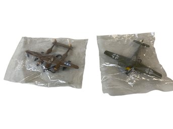 Dyna Flites Two Die Cast Airplanes 108E Messerschmidt And P-38 Lightning
