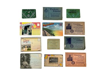 Twelve Tourist Real Photo Postcard Sets Winchester Cathedral Anne Hathaway Cottage Portland Oregon Notre Dame