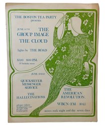 J Geils Band Peter Wolf First Band The Hallucinations Show Poster WBCN Boston Tea Party Rare Rock History