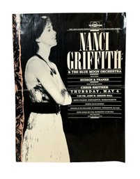 Vintage 90s Nanci Griffith And The Blue Moon Orchestra Concert Poster For Smith College Northampton MA