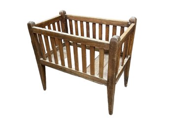 Antique Oak Crib With Peg Construction