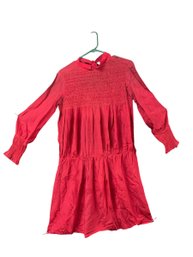 Red Silk 1920s/1930s Flapper Style Drop Waist Dress