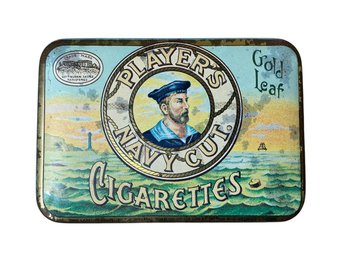 Vintage Players Navy Cut Cigarette Tin British English John Player